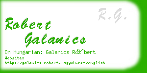 robert galanics business card